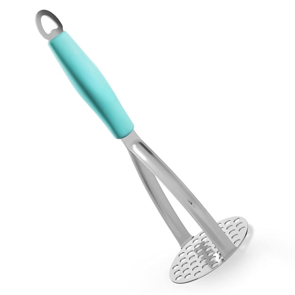 Heavy Duty Stainless Steel Potato Masher, Professional Integrated Masher Kitchen Tool & Food Masher/Potato Smasher with Silicone Handle, Perfect for Bean, Vegetable, Fruits, Avocado, Meat