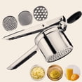 thumbnail image 1 of Heavy Duty Stainless Steel Potato Ricer with 3 Interchangeable Discs, Manual Masher Spaetzle Maker for Kitchen, 1 of 6