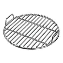 Heavy Duty Stainless Steel Round Grill Grate 11. Inch - Extra Thick BBQ Cooking Grid Replacement with Handle for Outdoor Camping Charcoal Grill Smoker Picnic Backyard