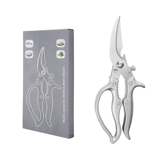 Heavy Duty Stainless Steel Scissors With Ergonomic Soft Grip Handle For Kitchen Cutter Fish Meat Bones Poultry Vegetable Scale Removal Comfort Non Utility