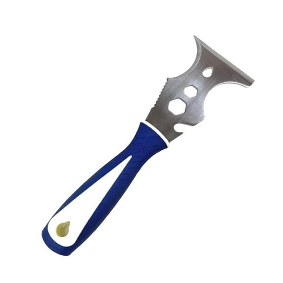 Heavy Duty Stainless Steel Scraper Tool with Comfortable Handle for Multiple Surfaces