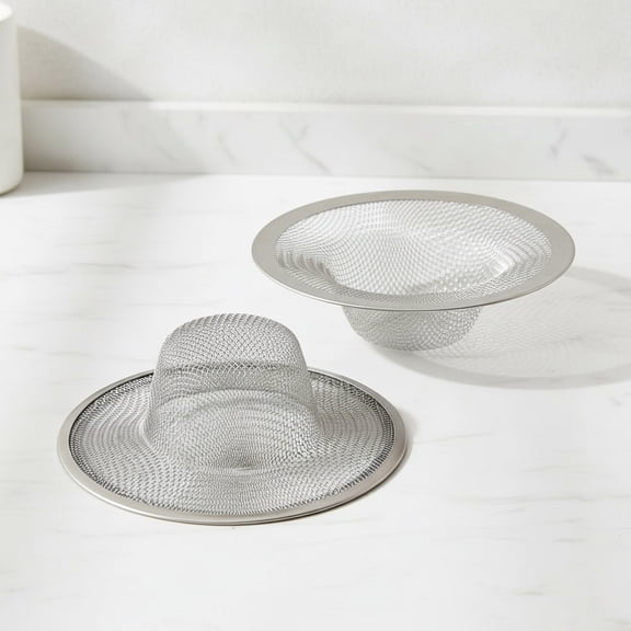 Heavy Duty Stainless Steel Slop Basket Filter Trap, Mesh Metal Sink Strainer, for Kitchen Sink, Bathroom Bathtub, RV Wash Basin, Floor Drain, Balcony Drain Hole