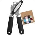 thumbnail image 1 of Heavy Duty Stainless Steel Smooth Edge Manual Can Opener and Bottle Openers, Soft Comfortable Handle, Oversized Handheld Turn Knob, US Designed Multifunctional Kitchen Tool, Black, 1 of 9