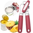 thumbnail image 1 of Heavy Duty Stainless Steel Smooth Edge Manual Hand Held Can Opener With Soft Touch Handle, Rust Proof Oversized Handheld Easy Turn Knob, Kitchen Accessories, Home Kitchen Items, 1 of 8