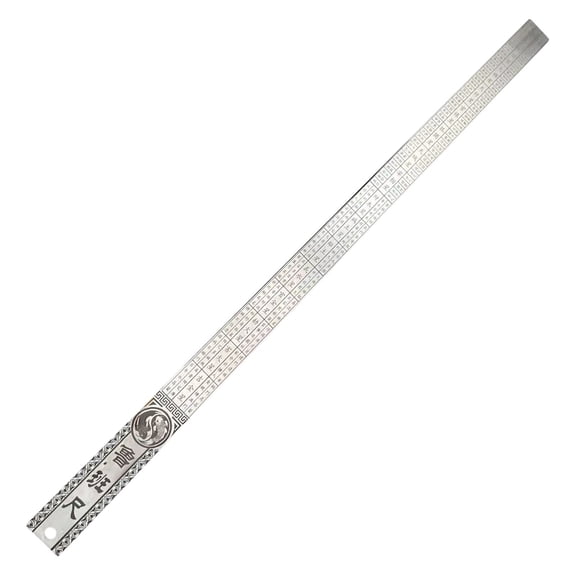 Heavy Duty Stainless Steel Straight Edge Ruler with Inch and Centimeter Measurement Scales for Precision Drafting and Carpentry