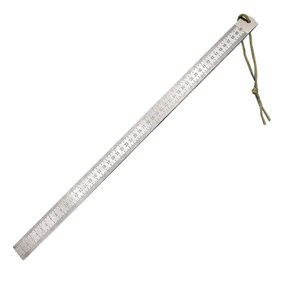 Heavy Duty Stainless Steel Straight Edge Ruler with Inch and Centimeter Measurement Scales for Precision Drafting and Carpentry