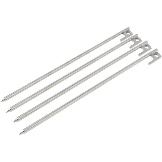 Heavy Duty Stainless Steel Tent Pegs Ground Pins 4 Pack, Construction