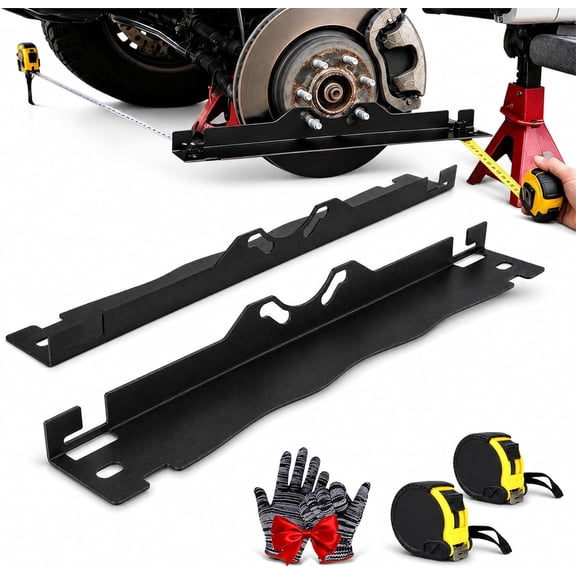 Heavy Duty Stainless Steel Toe Alignment Plates,Upgrade Wheel Alignment Tool Kit with Tape Measures,Automotive Front End Car Tool for Trucks,Tire Service, SUV, and DIY MaintenanceBlack