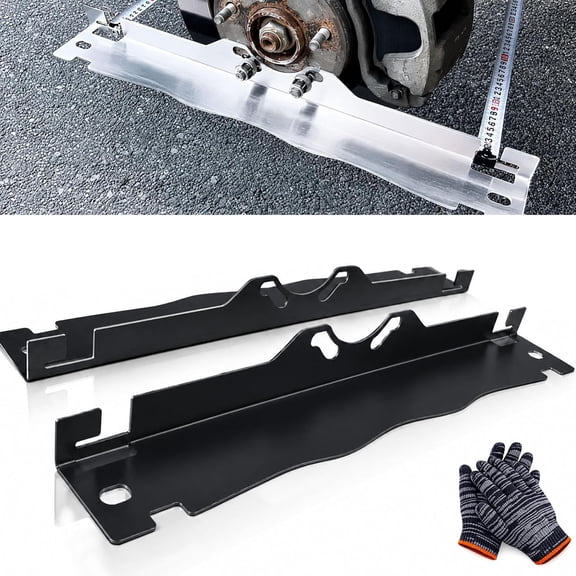 Heavy Duty Stainless Steel Toe Alignment Plates, Wheel Alignment Tool with Anti-Slip Precision Grooves, Automotive Front End Car Tool, DIY Wheel Tool