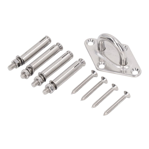 Heavy Duty Stainless Steel U Shape Ceiling Hook Hanger for Hammock Hanging and Marine Rigging (2 Count / 2-Pack)