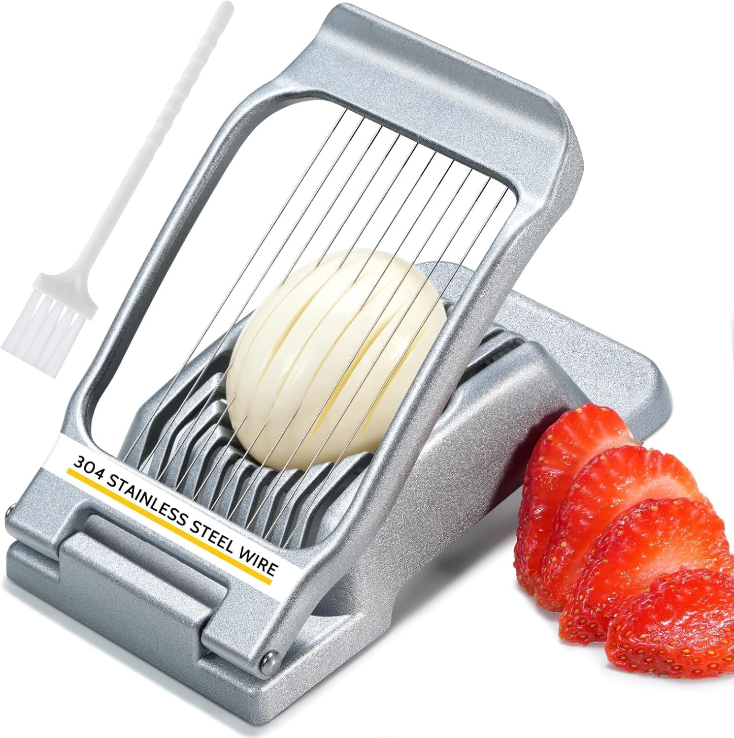 Sopito Heavy Duty Stainless Steel Wire Egg Slicer for Hard Boiled Eggs & Strawberry Other Soft Food - Walmart.com