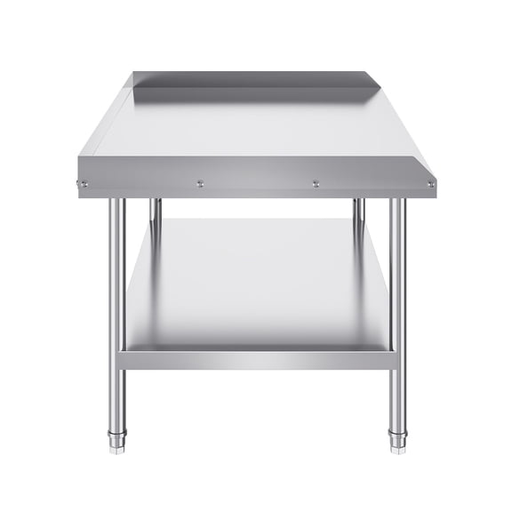 Heavy Duty Stainless Steel Work Table, 30x48 Inch Adjustable Height Commercial Prep Table with Backsplash for Restaurant Kitchen, Home, Hotel