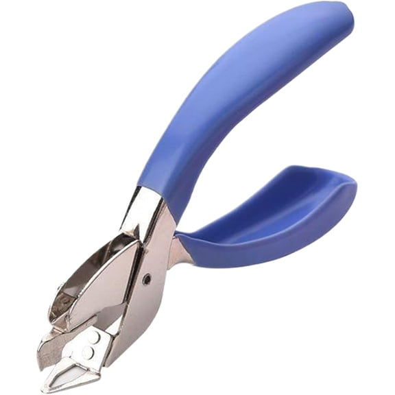 Heavy Duty Staple Remover with Rubber Grip Handle, Steel Blade Stapler Removers for Easy Pin Extraction, Staple Puller Tool No Torn Pages for Office Desk Use (Blue)