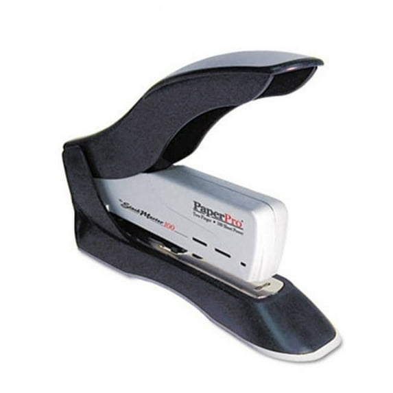 Heavy-Duty Stapler- 100 Sheet Capacity- Black/Silver