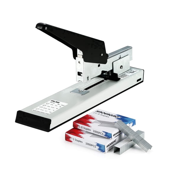 Heavy Duty Stapler with 2000 Staples, 100 Sheet Capacity Office Stapler, Includes 1000PCS 23/8 & 1000PCS 23/13 Staples for Office, Home and Business