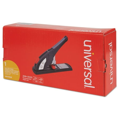 Universal UNV43048 Heavy-Duty 200 Sheet Capacity Stapler - Black/Graphite/Red