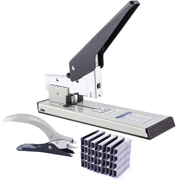 Heavy Duty Stapler,240 Sheet Capacity Office Stapler, Effortless Desk Stapler with 4000 Heavy Duty Staples,Large Stapler for Binding Documents,Leathers,Professional Staple Remover Included