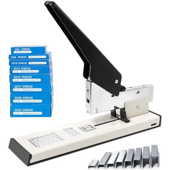 Heavy Duty Stapler with 8000 Staples,Manual Large Office Stapler for 2-240 Sheets,High Capacity Desk Top Stapling Machine with Adjustable Paper Guide$$Office