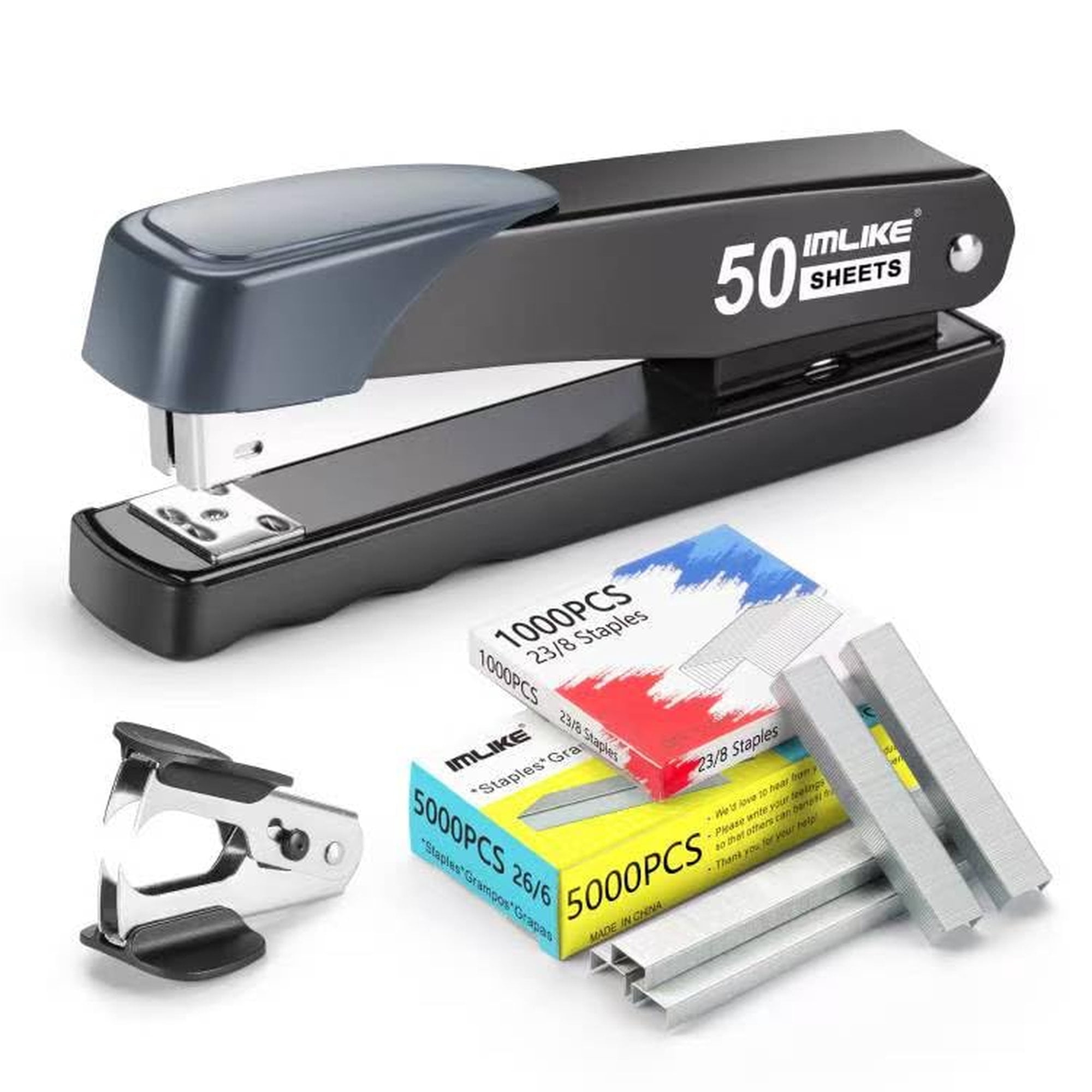 St6apler Heavy Duty Stapler, 50 Sheet Capacity with 6000 Staples and Staple ...
