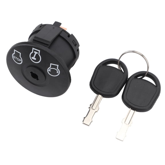 Heavy Duty Starter Ignition Switch with 2 Keys for Lawn Mowers, 5-Pin Replacement Tractor Ignition Cylinder Lock Mechanism (10 inches / 25.4 cm)