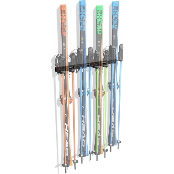 Heavy Duty Steel 32" Ski Rack for Garage Wall Storage