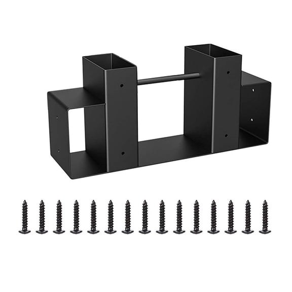 Heavy Duty Steel Adjustable Firewood Rack Expandable Log Holder for Fireplace and Patio Black