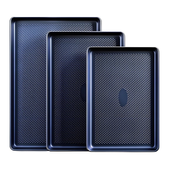 Non Stick Heavy Duty Steel Bakeware Tray for Even Heating Oven Baking Pans Roasting and Cooking with Durable Steel Construction and Nonstick Coating