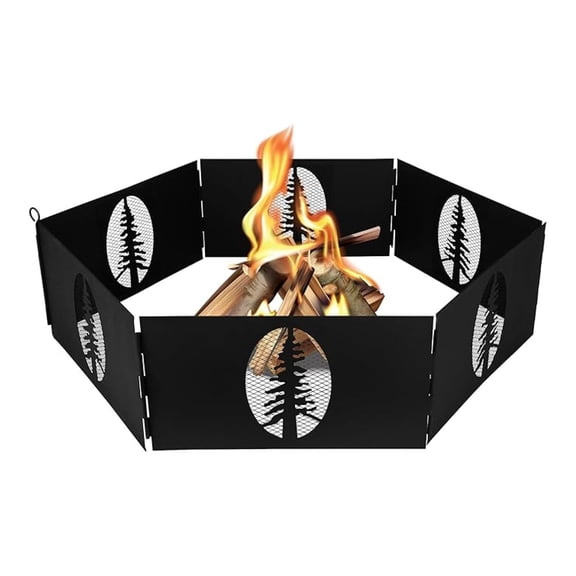 Heavy Duty Steel Campfire Ring - 27"" Wide with Hinged Construction - Portable Features Collapsible Design & is Easily Transportable - Includes Storage Bag - (51091)