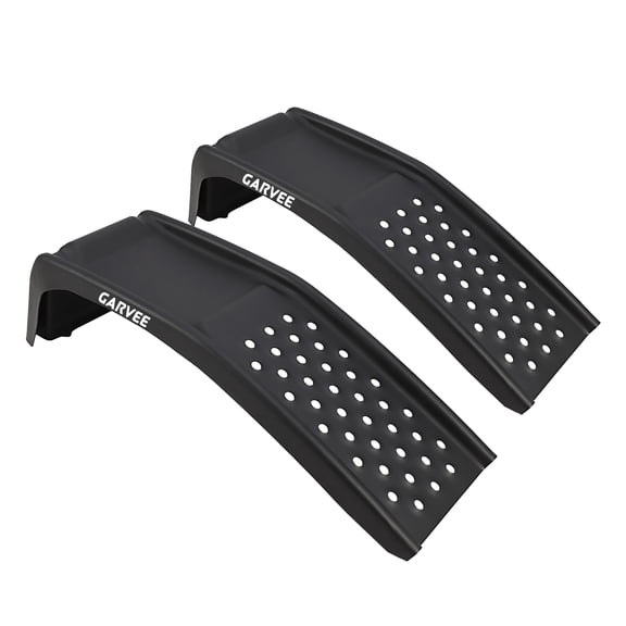 Heavy-Duty Steel Car Ramps – 8" Lift, 8000Lbs Capacity, Non-Slip Surface – Perfect for Oil Changes & Maintenance in Garage or Auto Shop (Set of 2, Black)