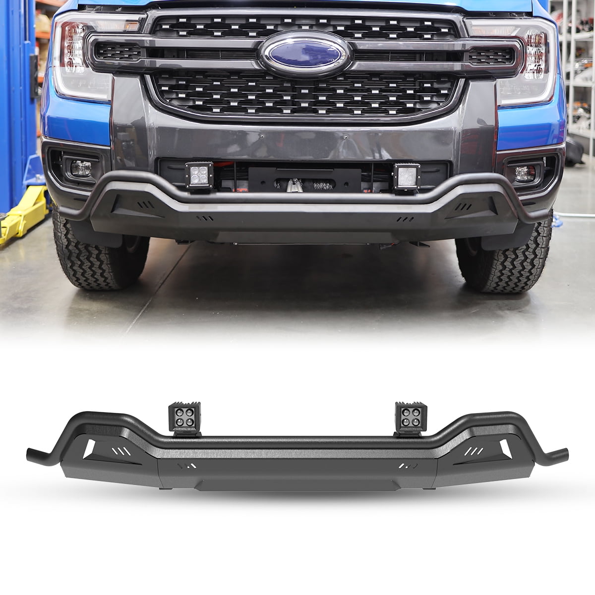 Heavy Duty Steel Front Bumper Guard Fits for 2024 2025 Ford Ranger