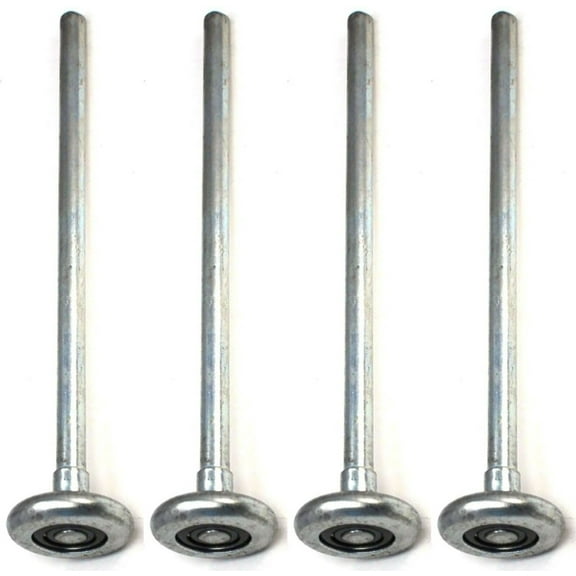 Heavy Duty Steel Garage Door Rollers 2 Inch 10 Ball Bearing Steel 9" Stem 4-PACK