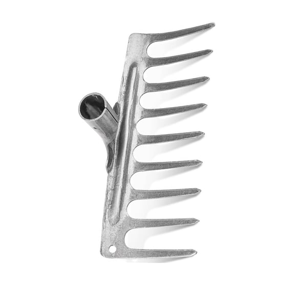 Heavy Duty Steel Garden Rakes without Handle with 11/9 Tines Manganese Steel Rakes for clearings & Aerating Mossy Lawns