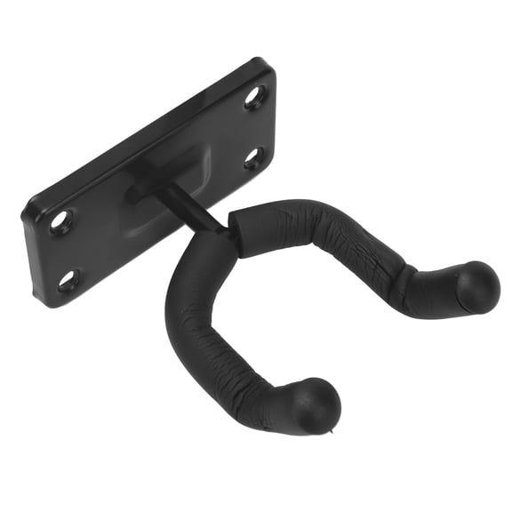 Heavy Duty Steel Guitar Wall Mount Hanger Non Slip Hook Bracket for Acoustic Electric Guitars Bass Banjo Mandolin Studio Home Display Stand 10 inches / 25.4 cm Black