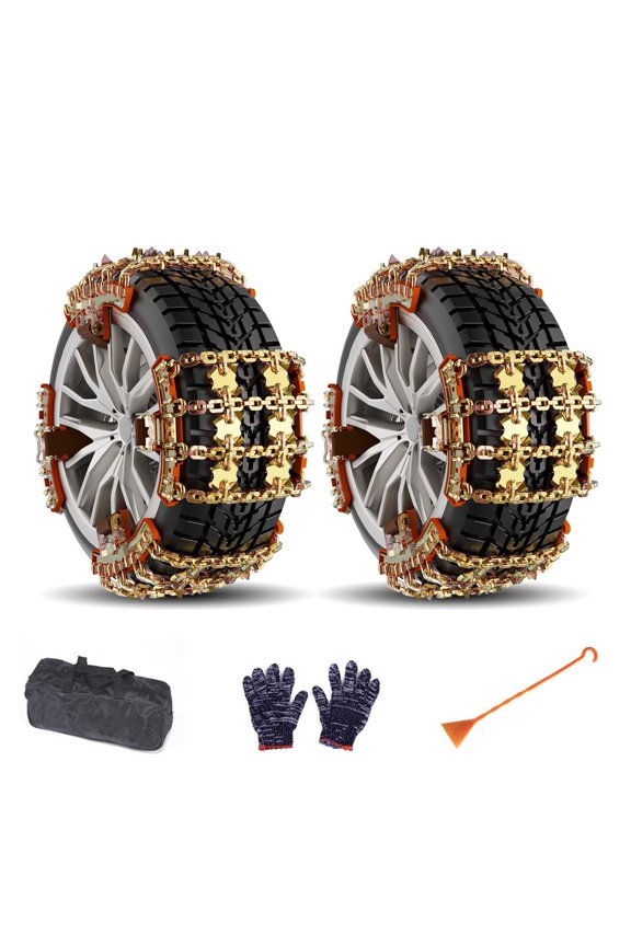 Heavy Duty Steel Ice Grips Snow Chains For Cars SUVs 165 285mm Tires Extreme Winter Road Traction