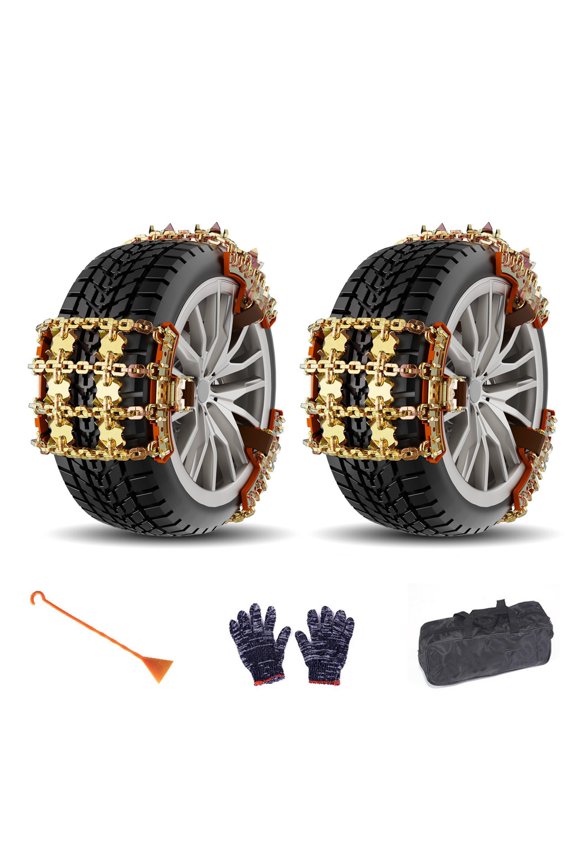 Heavy Duty Steel Ice Grips Snow Chains For Cars SUVs 165 285mm Tires Extreme Winter Road Traction