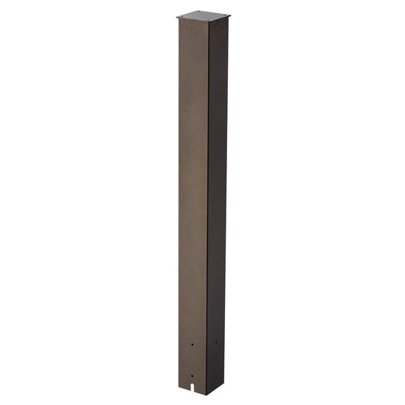 Heavy Duty Steel In Ground Mailbox Post 43x4x4 Inches Powder Coated Bronze Finish Residential Outdoor Curbside Installation Kit
