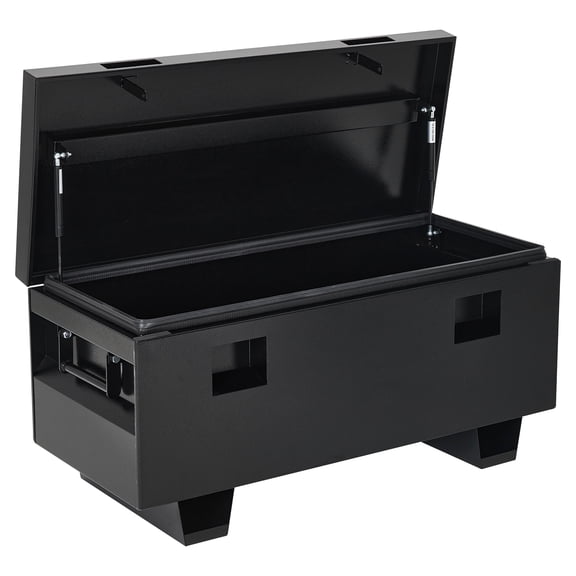 Heavy Duty Steel Jobsite Truck Bed Tool Box – 36" Waterproof Lockable Storage Chest with Side Handles & Removable Legs, for Trucks, Trailers, Garage, Workshop