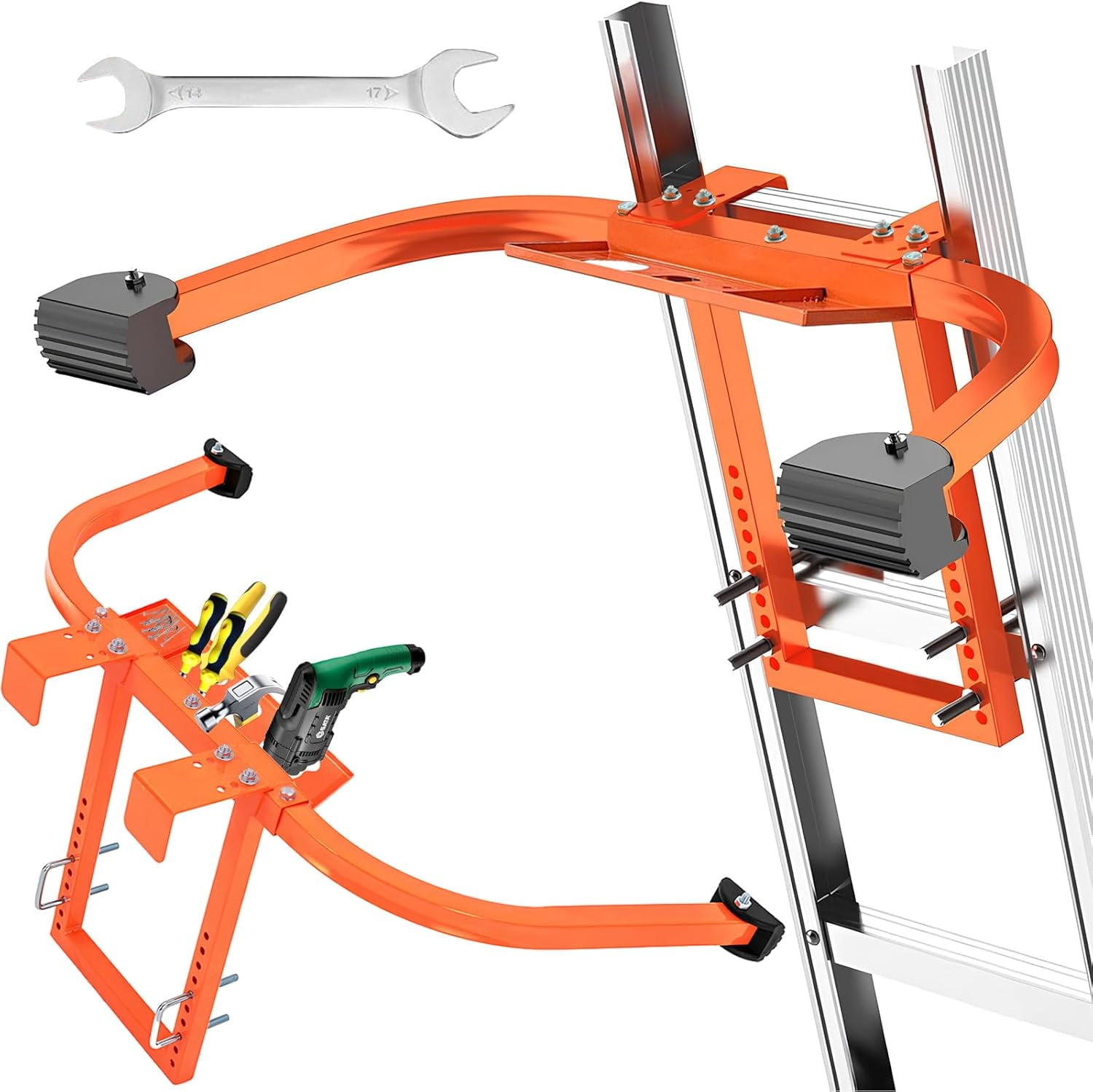 Heavy Duty Steel Ladder Roof Hook Ladder Stabilizer with Wing Span/Wall ...