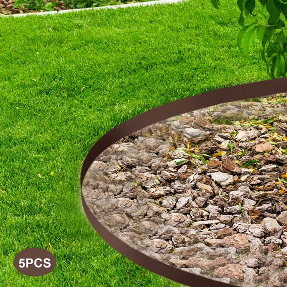 Heavy Duty Steel Landscape Edging 3 Inch Tall Brown Garden Border for Lawns, Flower Beds & Paths