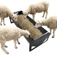 thumbnail image 1 of Heavy Duty Steel Livestock Feeder Trough – 22 Gallon Capacity, 45" Hay Feeder – Feeds Up to 10 Sheep at Once – Ideal for Horses, Goats, Sheep, Cattle, Alpacas – Durable, Easy to Clean, 1 of 8