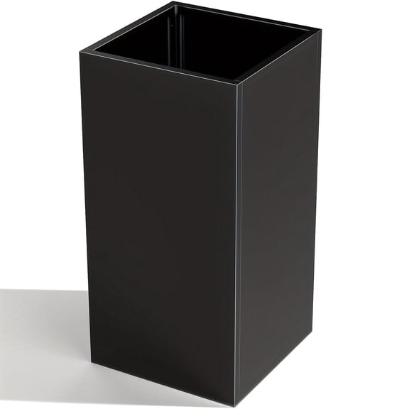 Heavy Duty Steel Long Metal Cube Planter Box with Removable Insert Shelf - Lightweight Retro Modern Rectangular Design for Indoor/Outdoor Garden, Patio, Balcony Decor