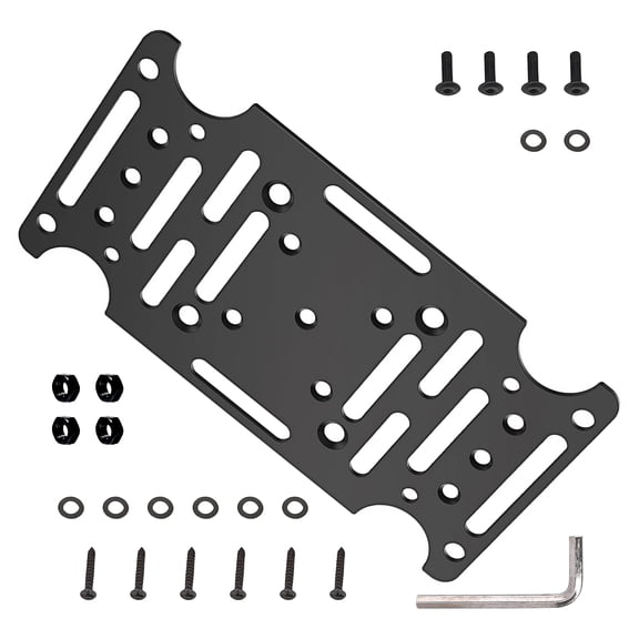 Heavy Duty Steel Mailbox Mount Bracket for Flexible Installation on Wooden and Hollow Posts Featuring Multiple Hole Pattern