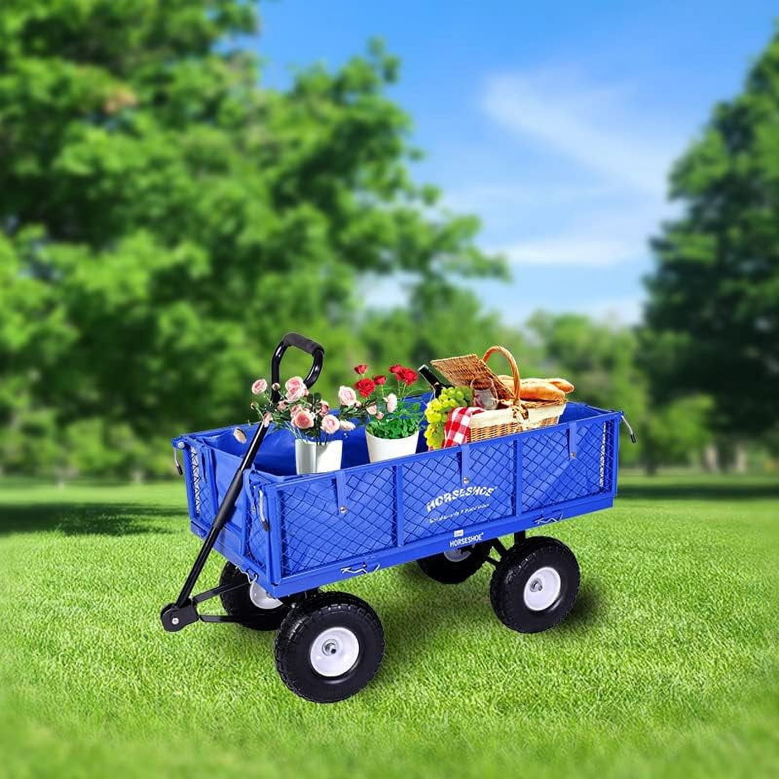 Heavy Duty Steel Mesh Garden Cart Utility Wagon Installed 4 10 3 50 4 heavy-duty-steel-mesh-garden-cart-utility-wagon-installed-4-10-3-50-4