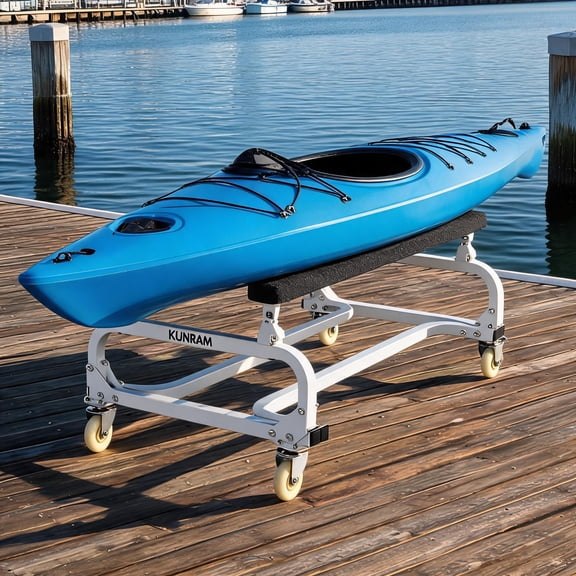 Heavy Duty Steel PWC Mobile Base – Reinforced Frame, Adjustable Hull Supports, Lockable Wheels, 1300 lbs Capacity – Ideal for Jet Skis, Inflatable Boats, Sailboats, Watercraft Transport and Storage