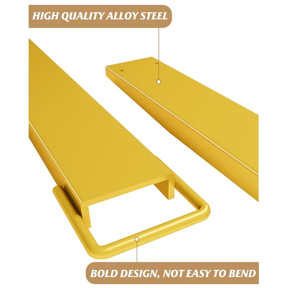 Heavy Duty Steel Pallet Fork Extensions for Forklift Trucks – 96 Inch Length, 4.5 Inch Width, Industrial Rated, Enhanced Load Handling – Yellow – Variant: Length 96 inches