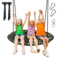 thumbnail image 1 of Heavy-Duty Steel Round Tree Swing, 600D Oxford+PP Cloth, 330LBS Load Adjustable Height for Backyard Park, 1 of 13