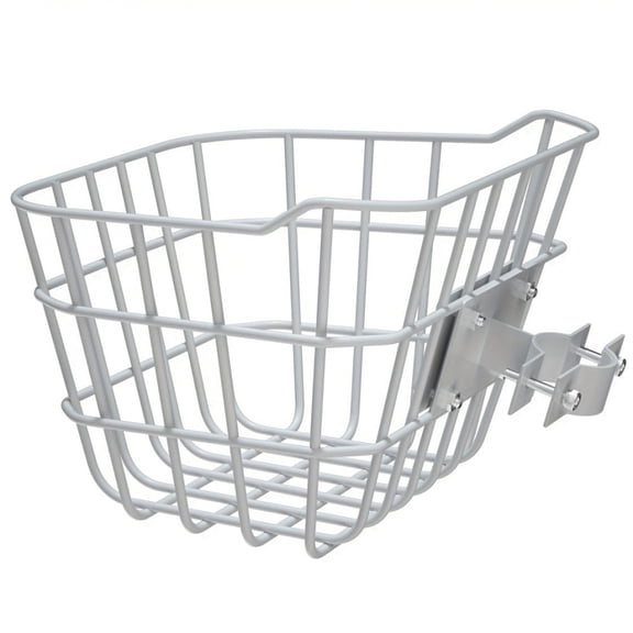 Heavy-Duty Steel Scooter & Bicycle Front Basket - Corrosion-Resistant, Stable Headtube Mount for Adults, Easy Installation