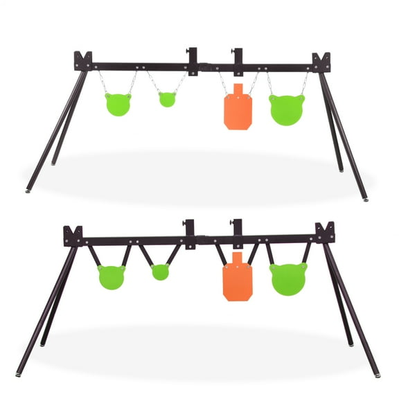 Heavy-Duty Steel Shooting Target Stand Kit - Adjustable Outdoor Shooting Range Accessories for Adults/Kids (Boys & Girls)