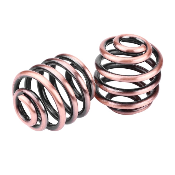 Heavy Duty Steel Solo Seat Springs - Barrel Style Motorcycle Seat Mounting Hardware Kit for Chopper Bobber Custom Modifications (2.4 x 2.0 Inches / 6.0 x 5.0 cm, 1 Pair, Chrome Finished)