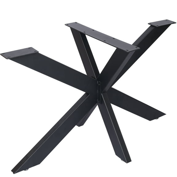 Heavy Duty Steel Spider Table Legs, 2204 lbs Load Capacity, Adjustable Height 28.7 inch Black Metal Table Base for Conference Room Office Desk
